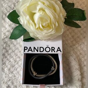 Pandora Gold & Black Bracelet